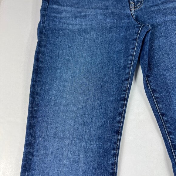 Edwin Jeans Women's 31 Bree Straight Crop High Rise Blue Faded Stretch Denim - Picture 5 of 16